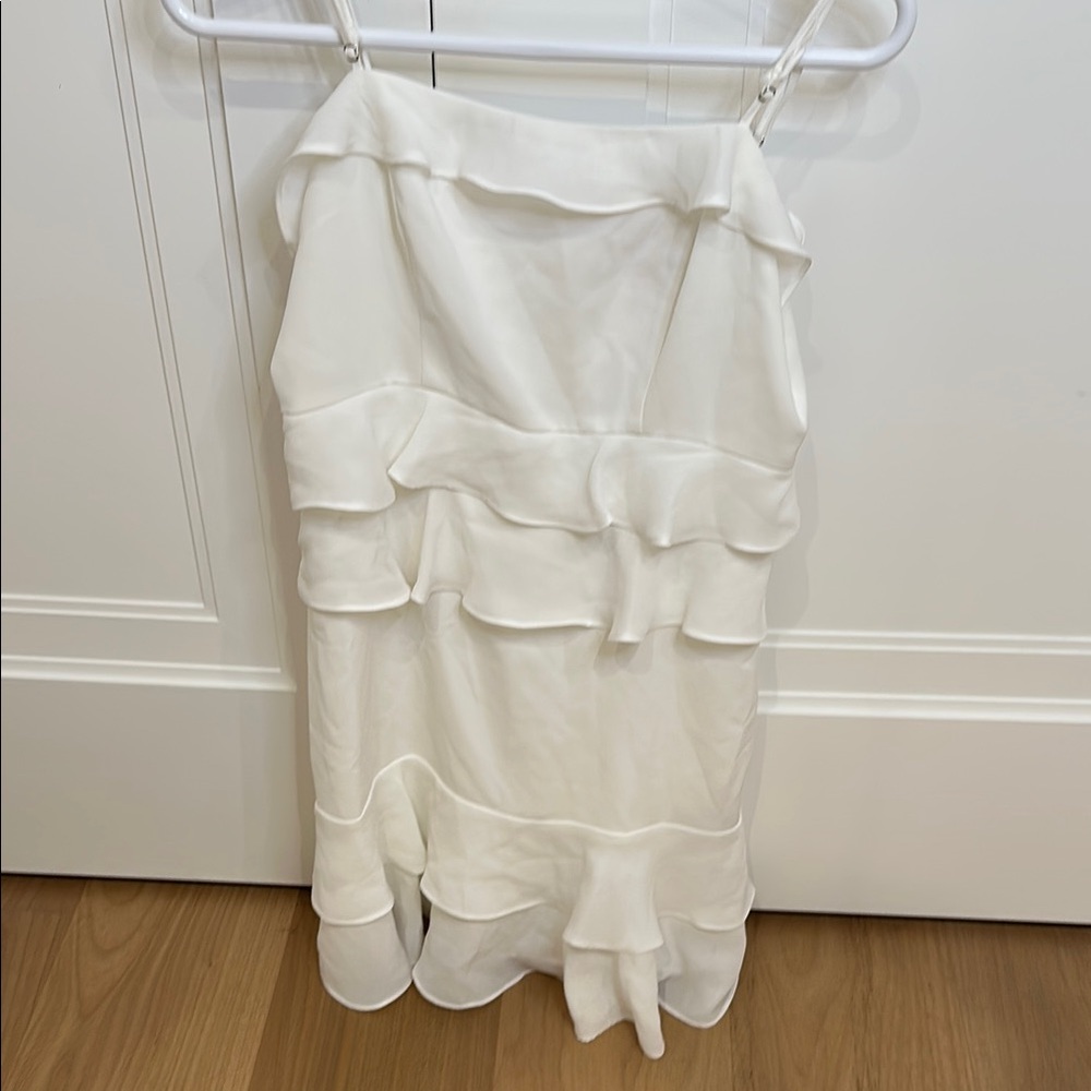 Parker Satin White Dress